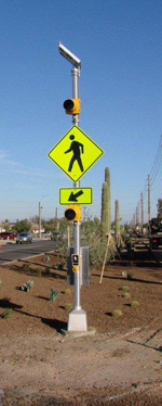 Guadalupe, AZ Solar Ped-X Crosswalk Flasher - Solar Traffic Controls