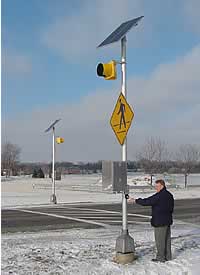 Solar Ped-X Wireless Crosswalk - Solar Traffic Controls