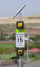 8in Solar School Zone Beacon - Solar Traffic Controls